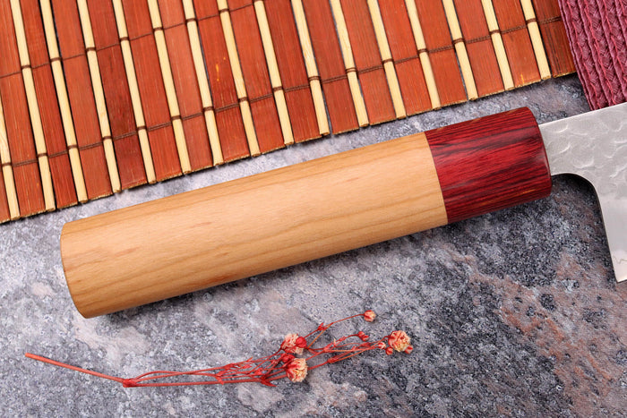 Couteau kiritsuke japonais artisanal Tsunehisa Aogami Super martelé 21cm