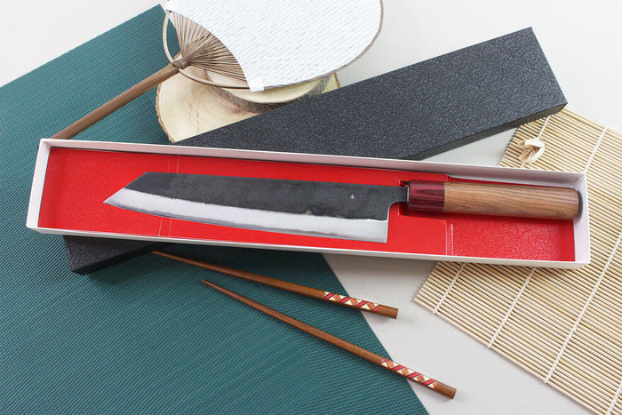 Couteau kiritsuke japonais artisanal Wusaki Yuzo BS2 24cm
