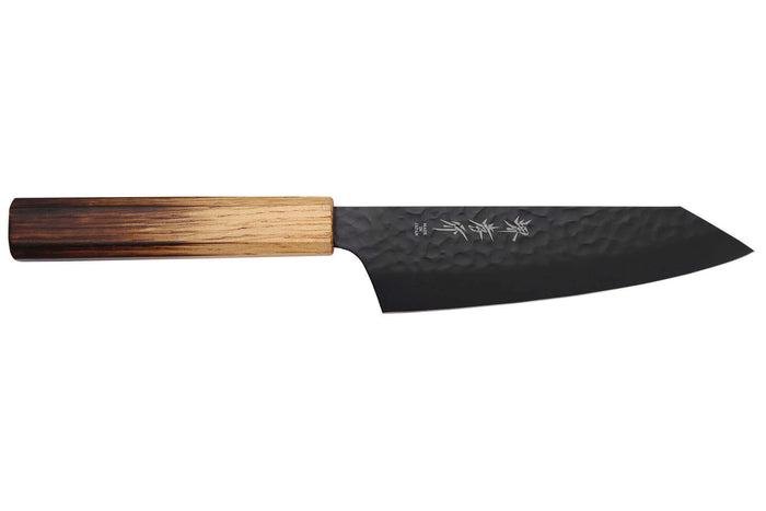 Couteau kiritsuke santoku 16cm japonais Sakai Takayuki Kurokage VG10 manche en chêne brûlé