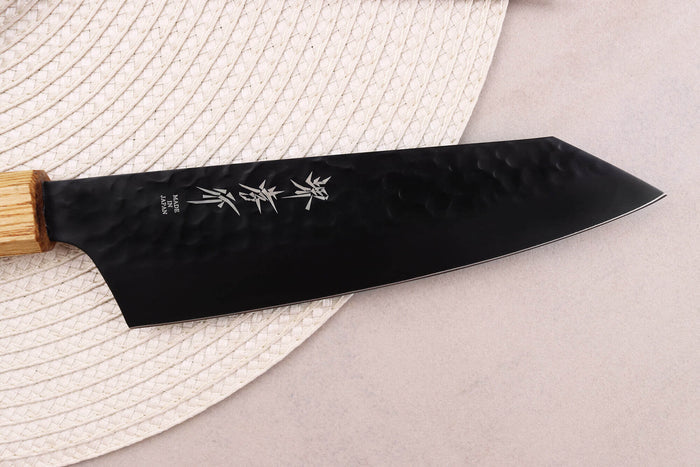 Couteau kiritsuke santoku 16cm japonais Sakai Takayuki Kurokage VG10 manche en chêne brûlé