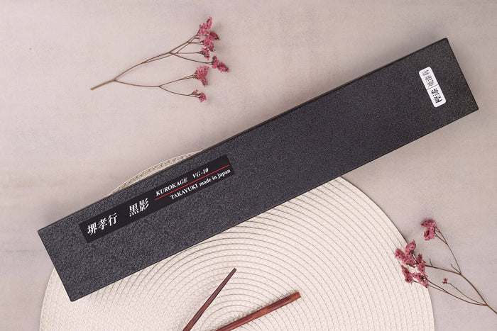 Couteau kiritsuke santoku 16cm japonais Sakai Takayuki Kurokage VG10 manche en chêne brûlé