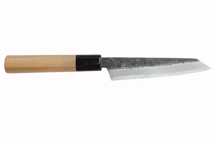 Couteau kiritsuke universel 13,5cm japonais artisanal Sakai Kikumori Kikuzuki Kuro