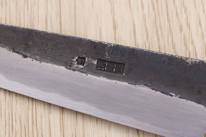 Couteau kiritsuke universel 13,5cm japonais artisanal Sakai Kikumori Kikuzuki Kuro