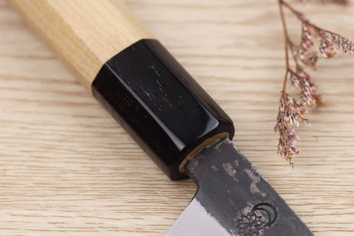 Couteau kiritsuke universel 13,5cm japonais artisanal Sakai Kikumori Kikuzuki Kuro