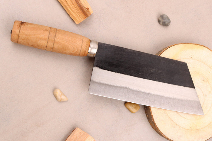 Couteau ko-bunka CCK Kurouchi 15cm en acier au carbone et manche en bois