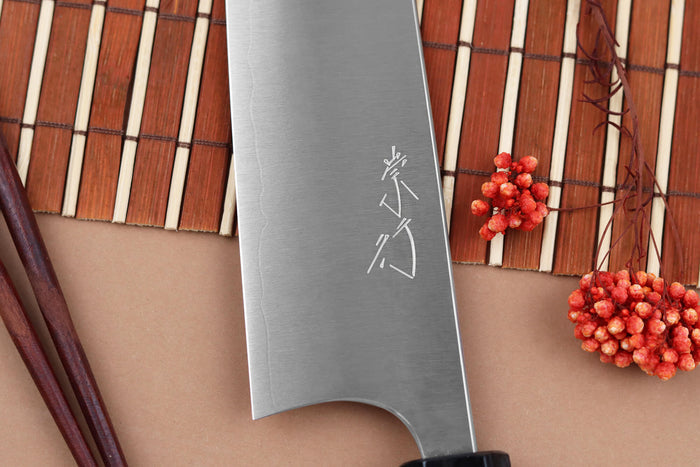 Couteau ko-bunka japonais artisanal Shibata Koutetsu R2 14cm