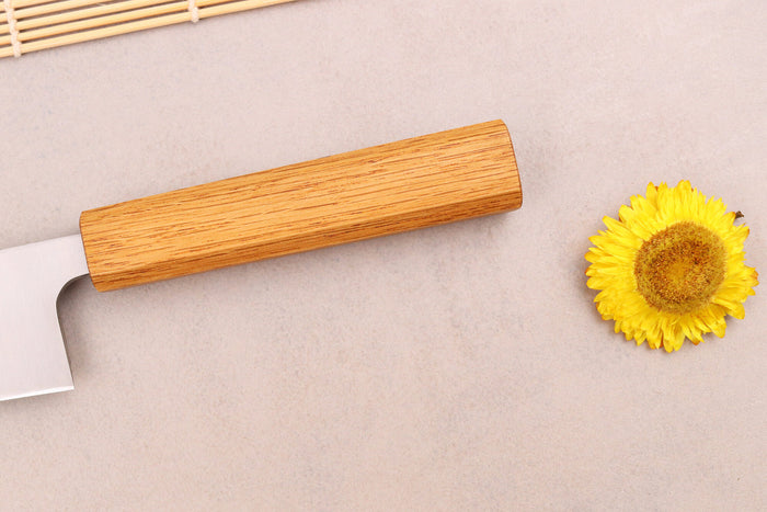 Couteau ko-deba 12cm artisanal japonais Tsunehisa AUS8 manche en chêne