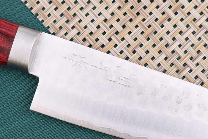 Couteau ko santoku japonais artisanal Masutani 13cm martelé