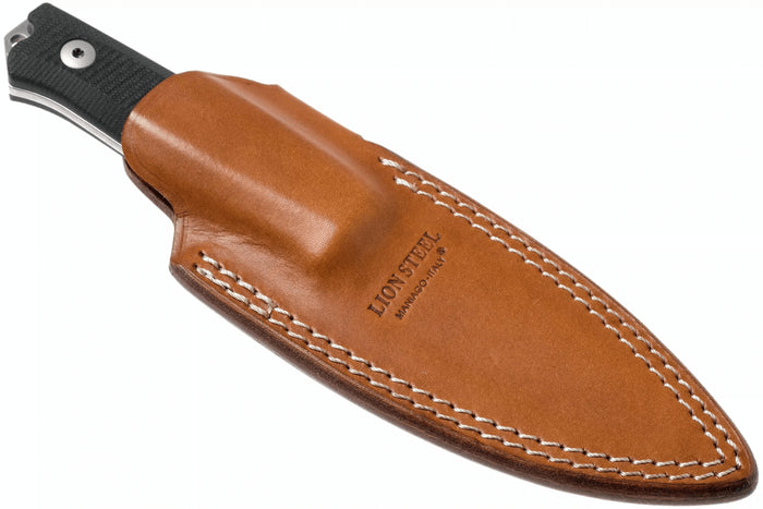 Couteau LionSteel B40.GBK lame 10,3cm manche en G10 noir + étui en cuir