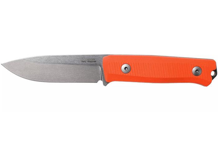 Couteau LionSteel B40.GOR lame 10,3cm manche en G10 orange + étui en cuir