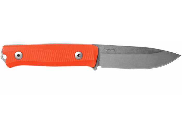 Couteau LionSteel B40.GOR lame 10,3cm manche en G10 orange + étui en cuir