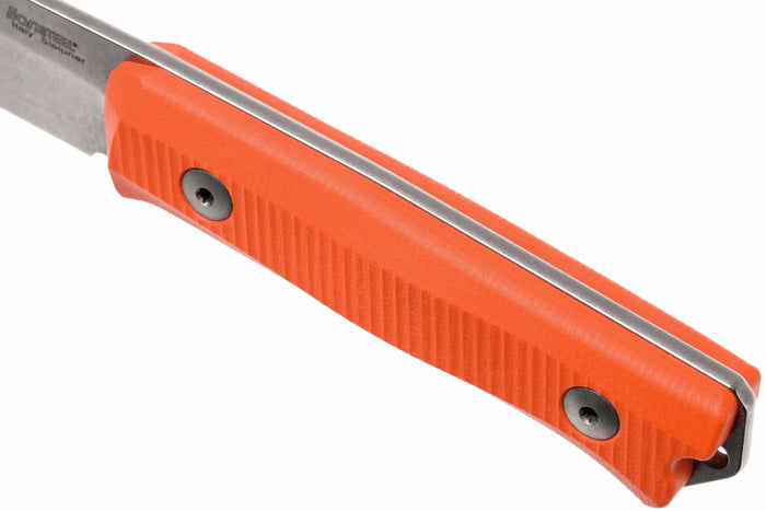 Couteau LionSteel B40.GOR lame 10,3cm manche en G10 orange + étui en cuir