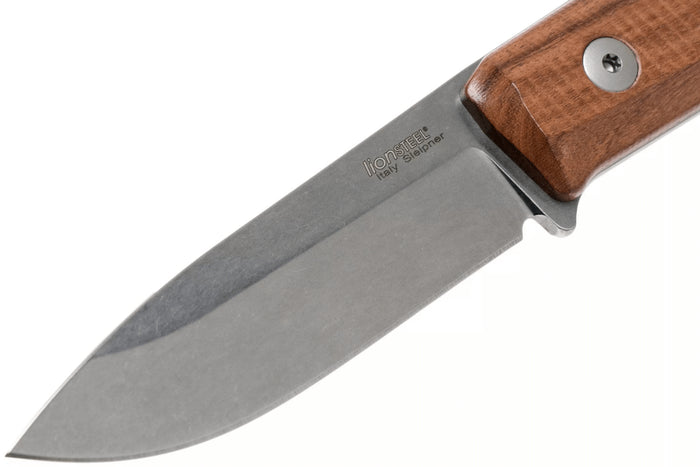Couteau LionSteel B40.ST lame 10,3cm manche en bois de santal + étui en cuir