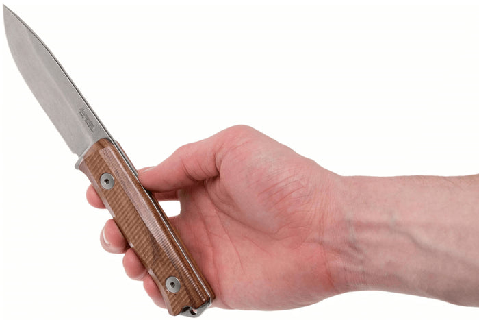 Couteau LionSteel B40.ST lame 10,3cm manche en bois de santal + étui en cuir