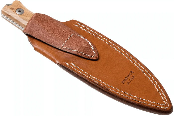Couteau LionSteel B40.UL lame 10,3cm manche en bois d'olivier + étui en cuir