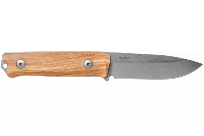 Couteau LionSteel B40.UL lame 10,3cm manche en bois d'olivier + étui en cuir