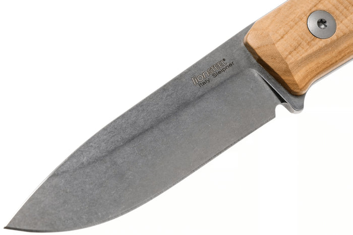 Couteau LionSteel B40.UL lame 10,3cm manche en bois d'olivier + étui en cuir
