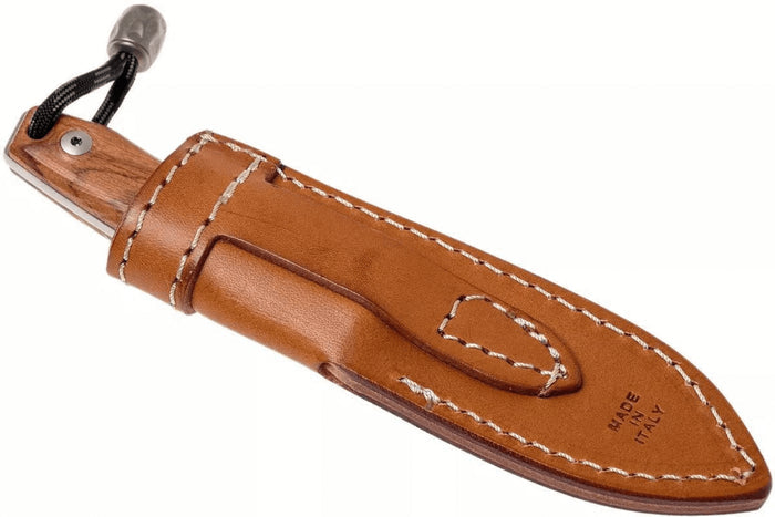 Couteau LionSteel M1.ST lame 7,5cm manche en bois de santal + étui en cuir