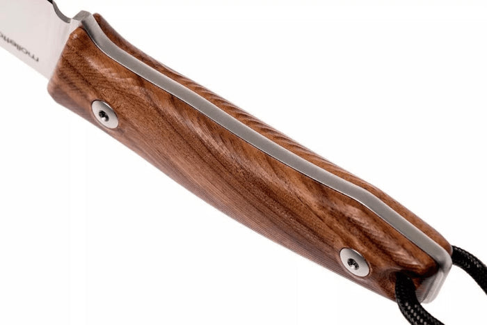 Couteau LionSteel M1.ST lame 7,5cm manche en bois de santal + étui en cuir
