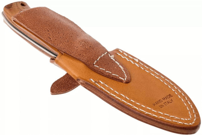 Couteau LionSteel M4.ST lame 9,5cm manche en bois de santal + étui en cuir