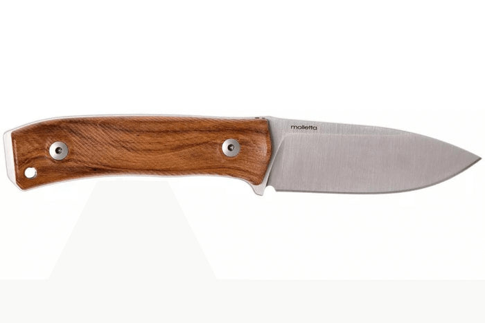 Couteau LionSteel M4.ST lame 9,5cm manche en bois de santal + étui en cuir
