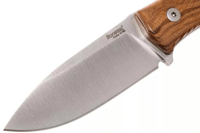 Couteau LionSteel M4.ST lame 9,5cm manche en bois de santal + étui en cuir