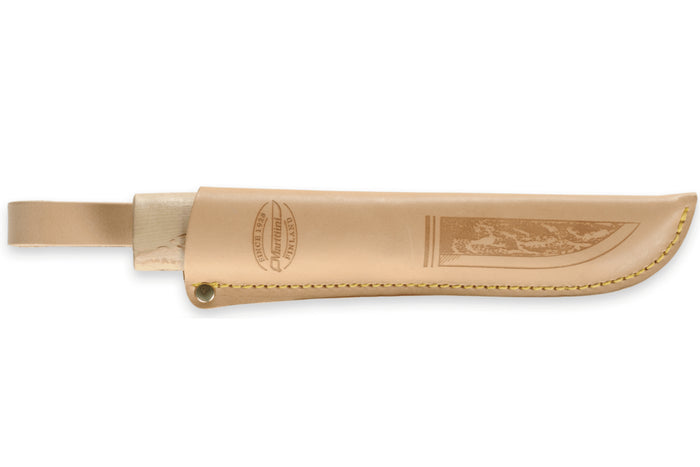 Couteau Marttiini Arctic 535010 lame carbone 9cm manche en bouleau madré + étui