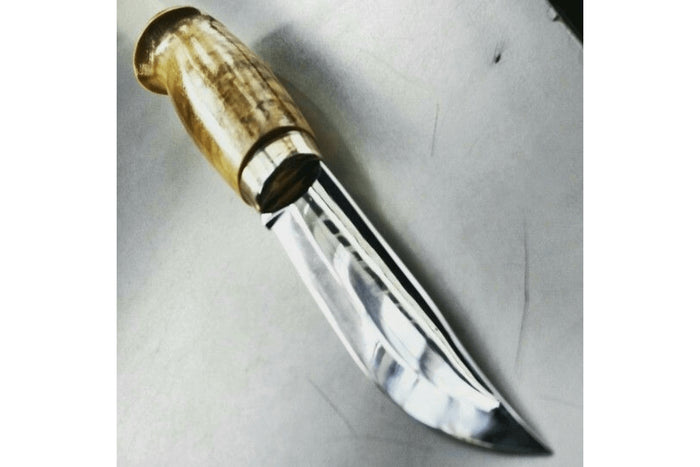 Couteau Marttiini Lynx 131010 lame 11cm manche bouleau madré + étui