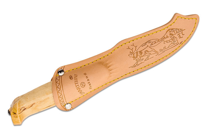 Couteau Marttiini Lynx 131010 lame 11cm manche bouleau madré + étui