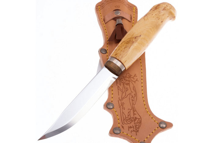 Couteau Marttiini Lynx 132 132010 lame 11cm manche bouleau madré + étui
