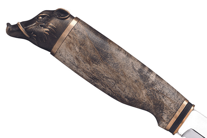 Couteau Marttiini Wild Boar 546013 lame carbone 11cm manche bouleau + étui/coffret cadeau