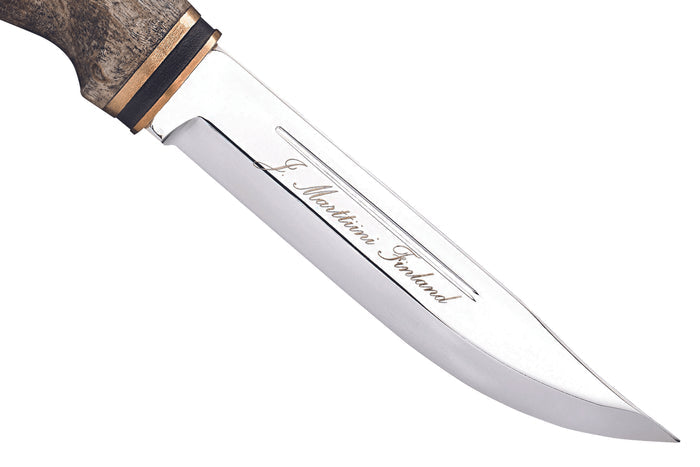 Couteau Marttiini Wild Boar 546013 lame carbone 11cm manche bouleau + étui/coffret cadeau