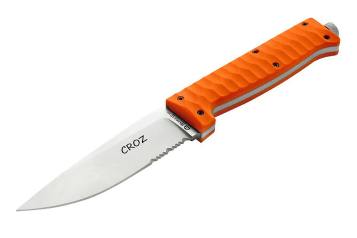 Couteau Maserin Croz 976.A lame 11cm manche en G10 orange + étui en nylon