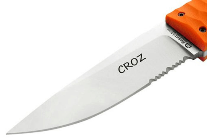 Couteau Maserin Croz 976.A lame 11cm manche en G10 orange + étui en nylon