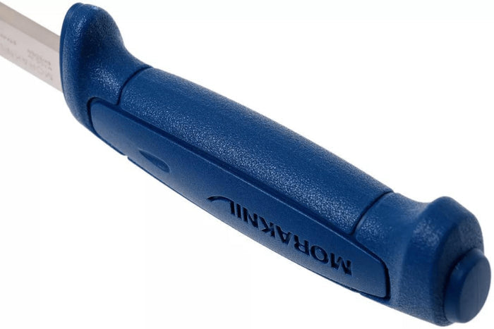 Couteau Mora Basic 546 12241 lame inox 9,1cm manche en polypropylène bleu avec étui
