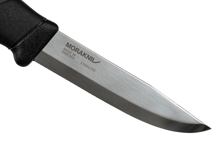 Couteau Mora Companion Heavy Duty 13158 lame inox 10,4cm manche caoutchouc noir + étui