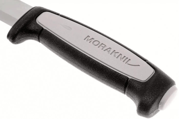 Couteau Mora Pro Robust 12249 lame carbone 9,1cm manche caoutchouc gris + étui