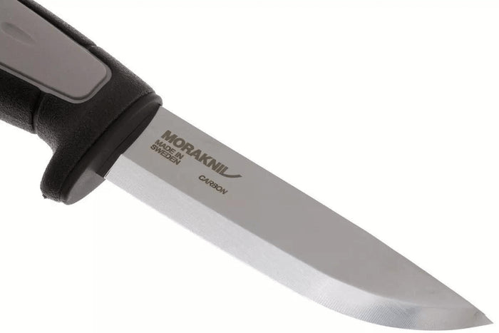 Couteau Mora Pro Robust 12249 lame carbone 9,1cm manche caoutchouc gris + étui
