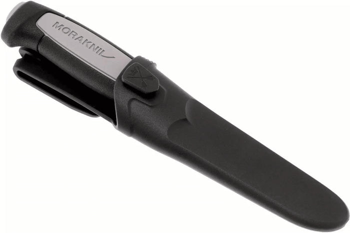 Couteau Mora Pro Robust 12249 lame carbone 9,1cm manche caoutchouc gris + étui