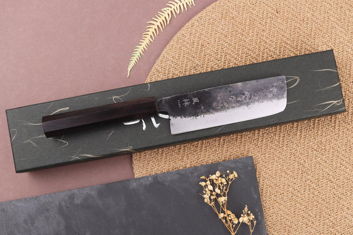 Couteau nakiri 12cm japonais artisanal Yuzo Shinju BS2