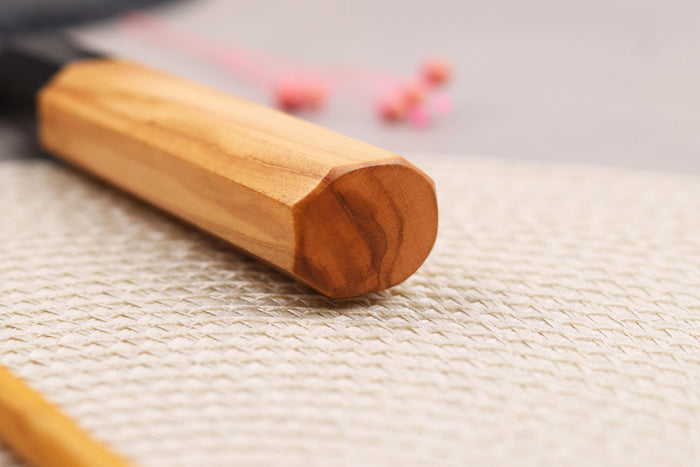 Couteau nakiri 16,5cm japonais artisanal Hinoura Mutsumi Ajikataya Black Nashiji
