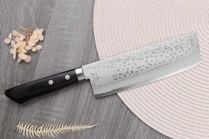 Couteau nakiri 16,5cm japonais artisanal Masutani VG10 Damas