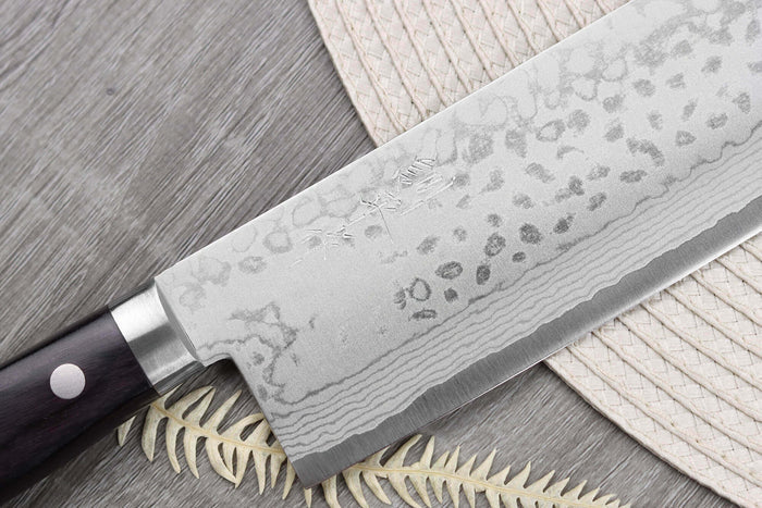 Couteau nakiri 16,5cm japonais artisanal Masutani VG10 Damas