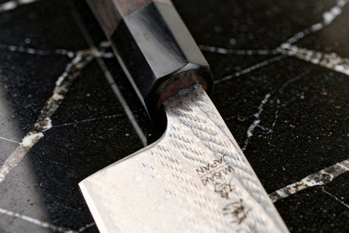 Couteau nakiri 16,5cm japonais artisanal Wusaki Kuronawa G3 damas