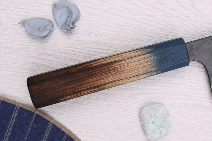 Couteau nakiri 16,5cm japonais artisanal Yoshihiro Rugged Black
