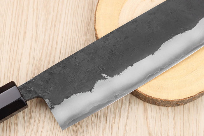 Couteau nakiri 16,5cm japonais artisanal Yoshimune par Kawamura Black WS2