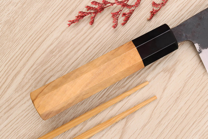 Couteau nakiri 16,5cm japonais artisanal Yoshimune par Kawamura Black WS2