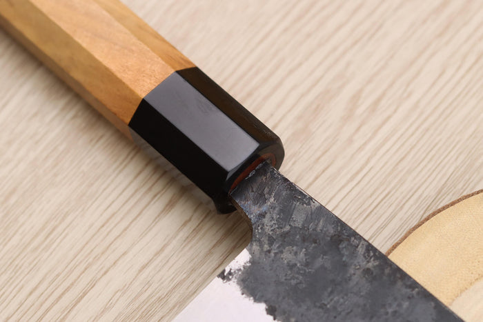 Couteau nakiri 16,5cm japonais artisanal Yoshimune par Kawamura Black WS2