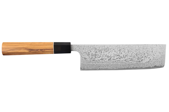 Couteau nakiri 16,5cm japonais artisanal Yuzo Damas VG10