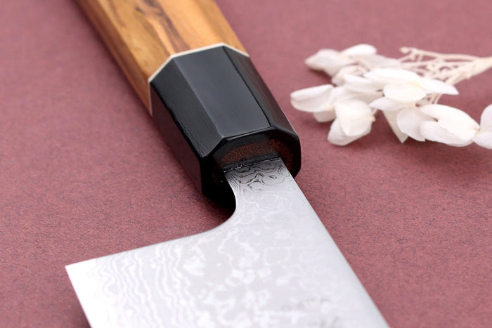 Couteau nakiri 16,5cm japonais artisanal Yuzo Damas VG10